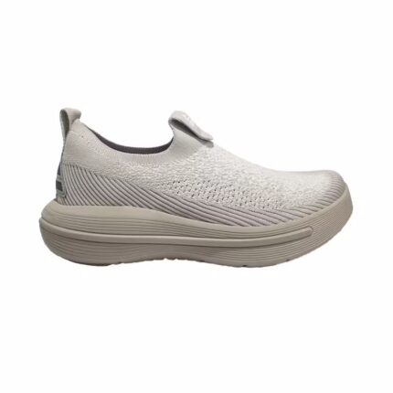 Slip On Shoes White Flower Yarn